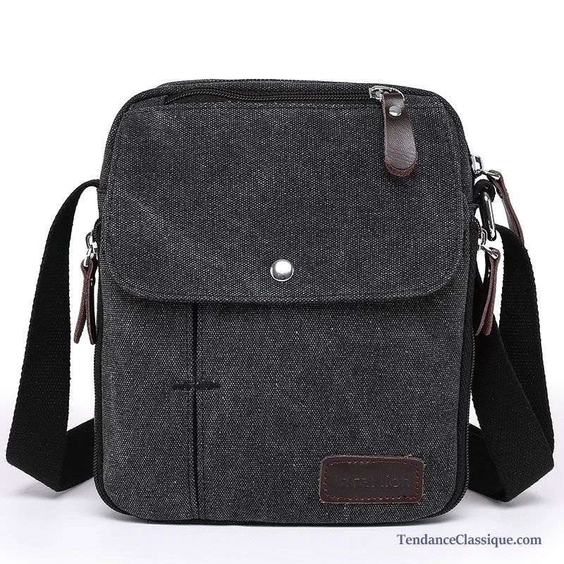 Sac Bandoulière Homme Cuir Noir, Sac À Bandoulière Cuir Souple Noir Pas Cher