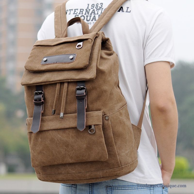 Sac De Collège Pour Homme Beige, Sac A Dos Randonnée Pour Homme En Vente