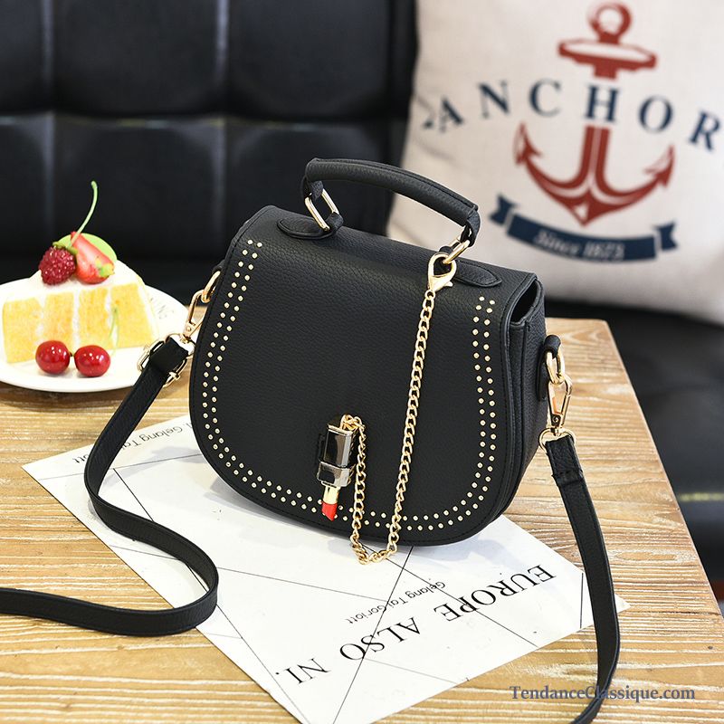 Sac À Bandoulière Cuir Noir Femme, Pochette Sac À Bandoulière Pas Cher