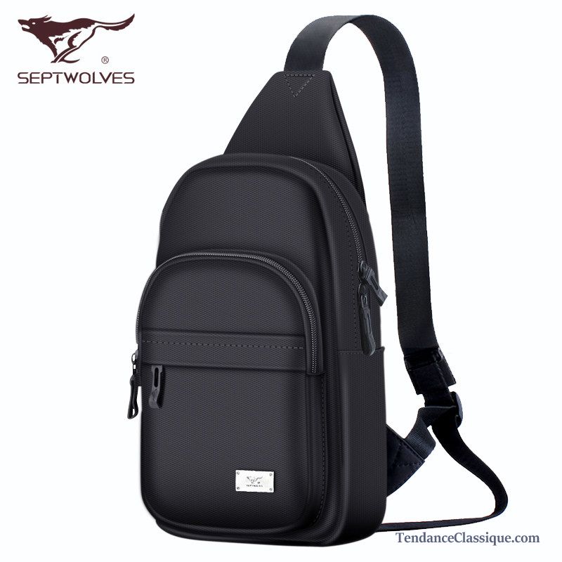 Sac À Bandoulière Noir Cuir, Sac À Bandoulière Original Homme