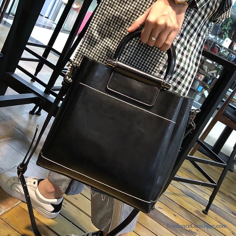 Sac À Main En Cuir Femme, Sac Bandoulière Femme Noir En Vente