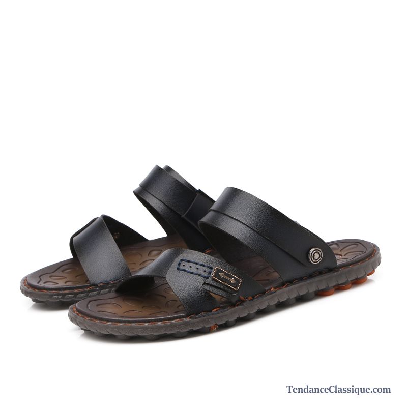 Sandales Compensés Homme, Sandales Cuir Homme Pas Cher