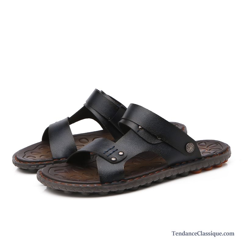 Sandales Compensés Homme, Sandales Cuir Homme Pas Cher