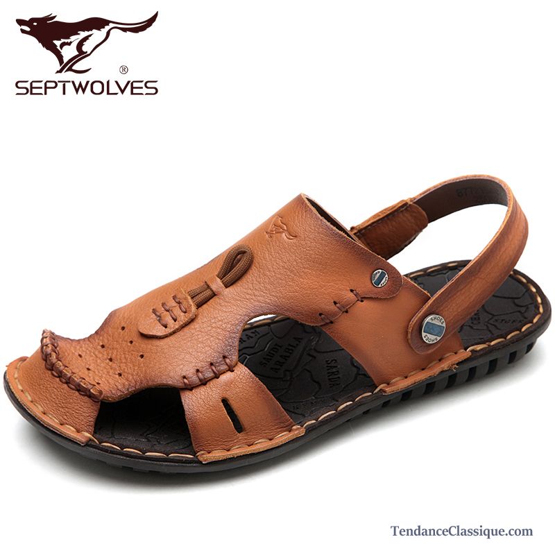 Sandales Compensés Homme, Sandales Homme Couleur Vente