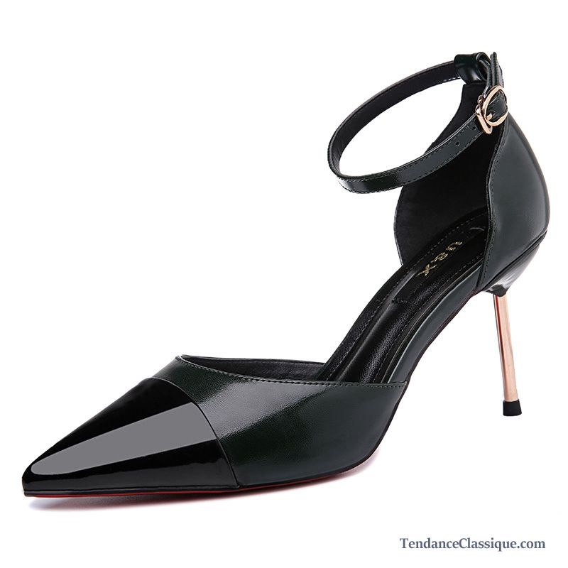 Sandales Cuir Noir Femme, Les Sandales Femme Pas Cher