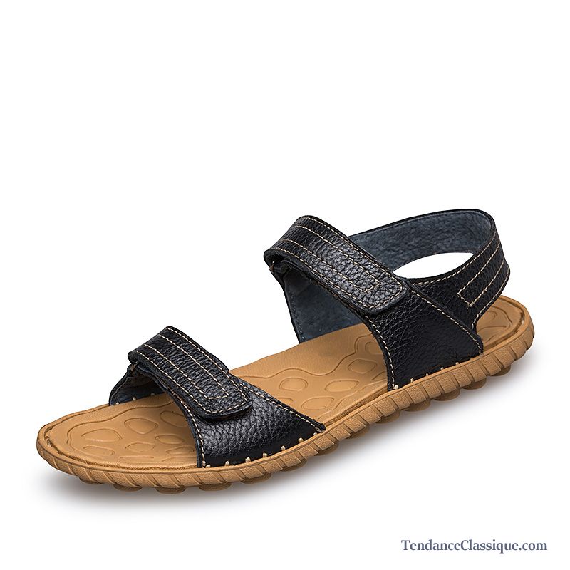 Sandales Daim Homme Pas Cher Pensée, Sandales Homme Cuir Sandales Noir