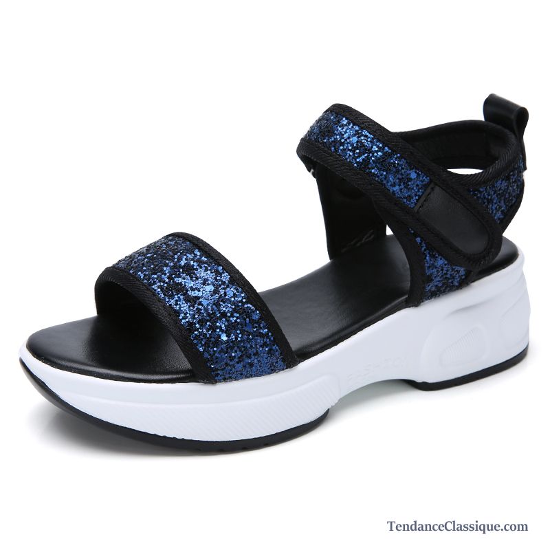 Sandales Femme Noir, Sandales Pour Femme Tendance Pas Cher