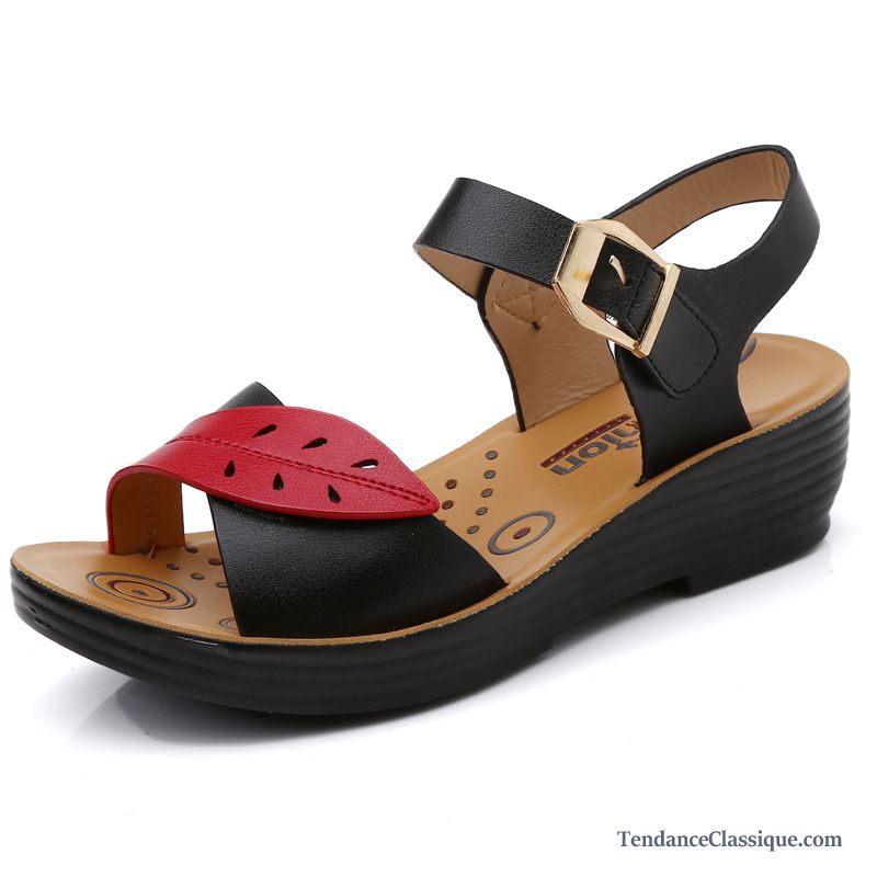 Sandales Femme Pas Cher, Sandales Femme Noir