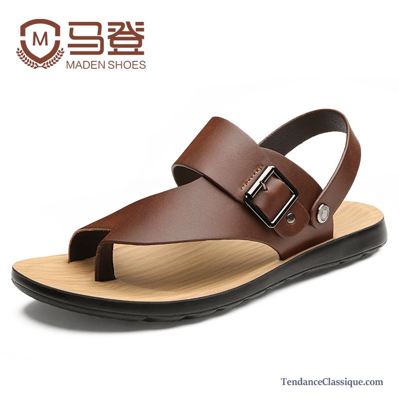 Sandales Homme Pas Cher Cuir Sandybrown, Chaussure Sandales Homme Pas Cher