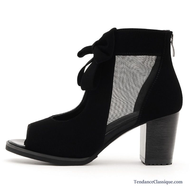 Sandales Noir Et Blanc Femme Soldes, Vente Sandales Femme