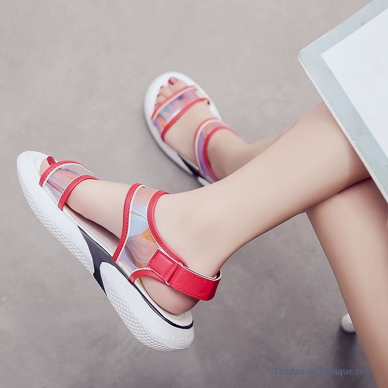 Sandales Sport Femme Soldes Blanc, Sandales De Chaussure De Foot