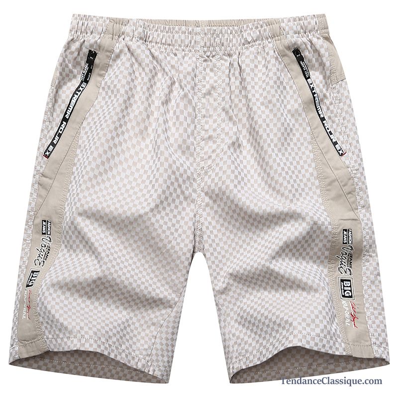 Short Baroudeur Homme Blé, Short Homme Taille Elastique Pas Cher