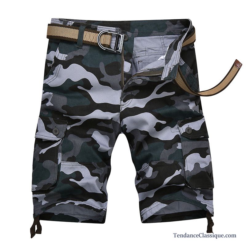 Short Coloré Homme Lawngreen, Short Cargo Homme Soldes Pas Cher