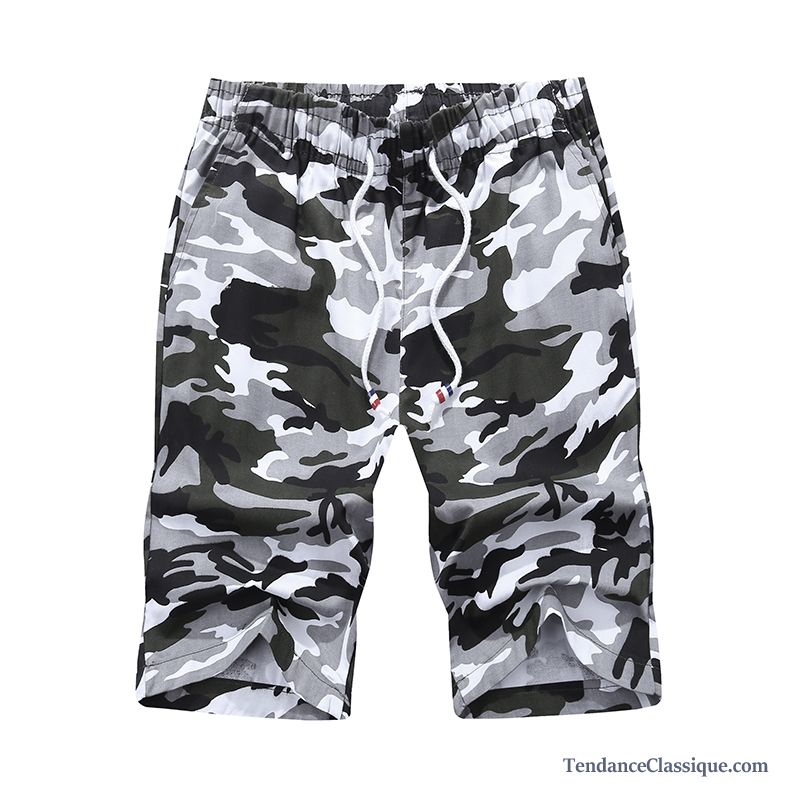 Short De Lin Pour Homme Argent, Short Ample Homme