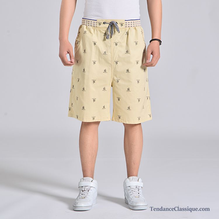 Short Droit Taille Haute, Short Fleuri Homme En Vente