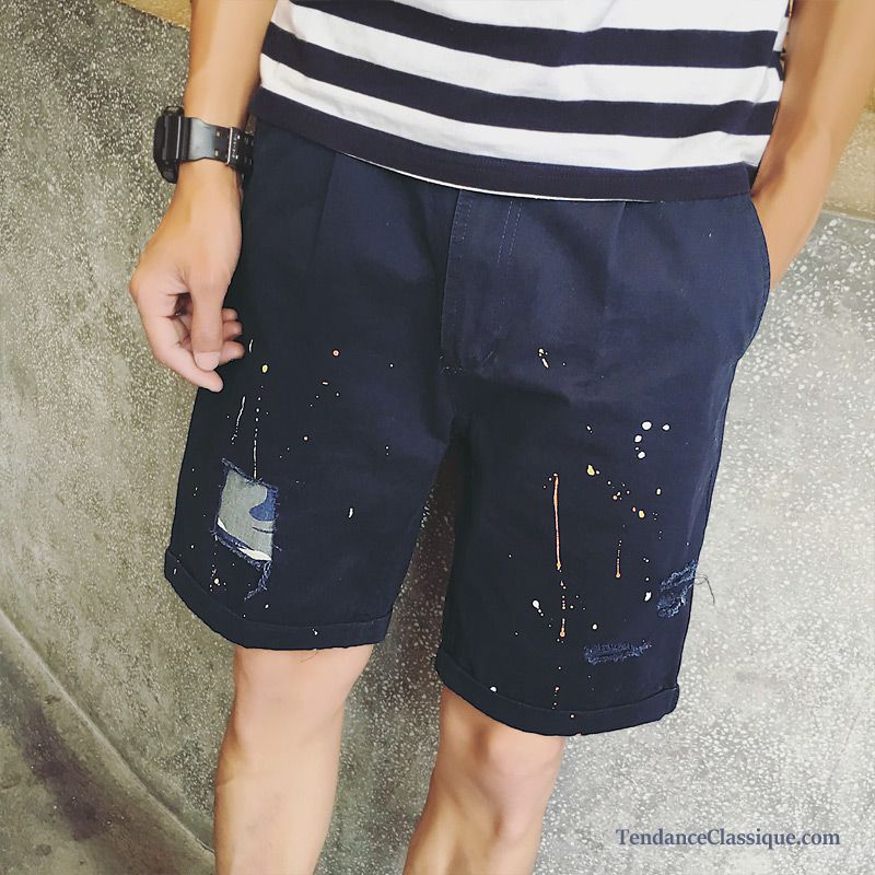 Short En Lin Blanc, Short Pas Cher Pour Homme