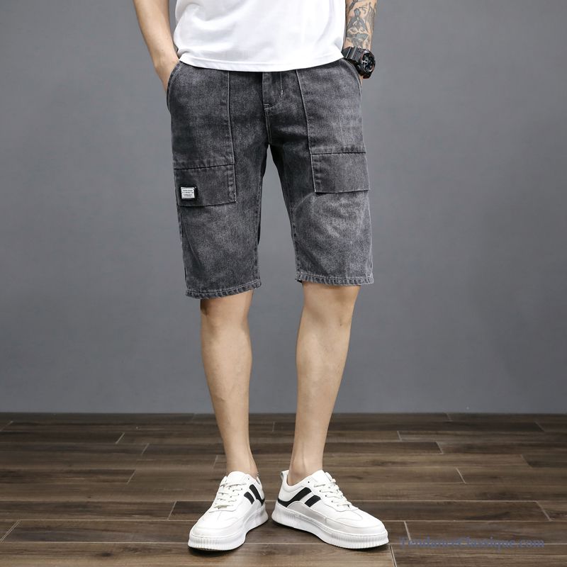 Short Homme De Couleur Azur, Short Lin Blanc Pas Cher