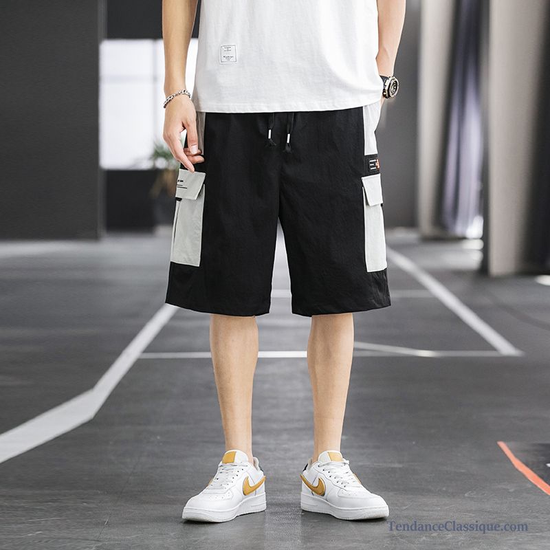 Short Homme Lin Blanc, Short Large Homme