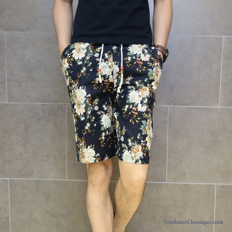 Short Lin Gris Homme, Short Mode Vert Homme