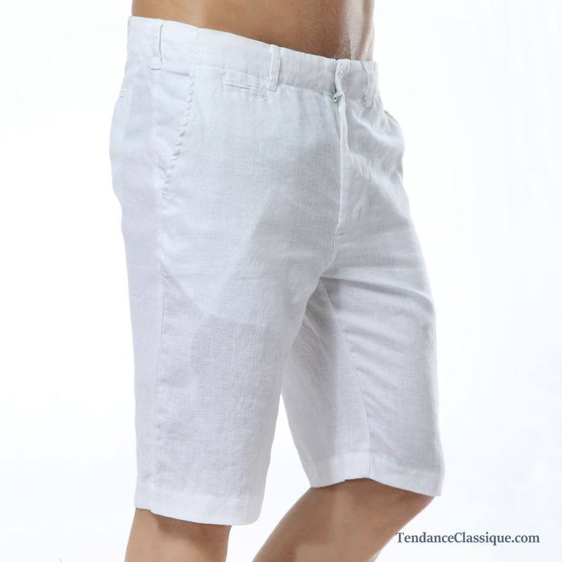 Short Mode Homme, Short Lin Coton Homme