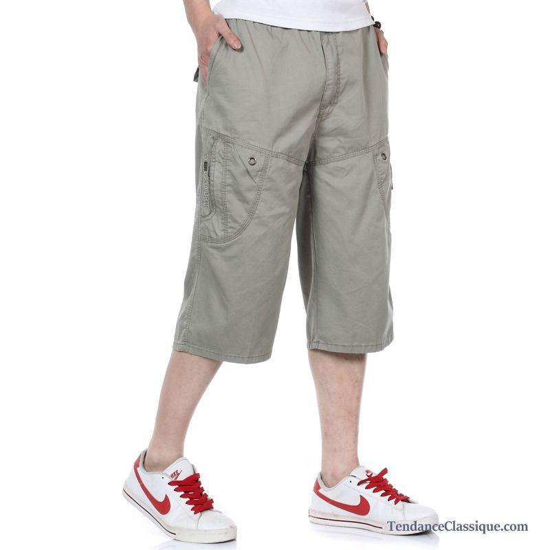 Short Rayé Homme Blanc, Short Homme Large France