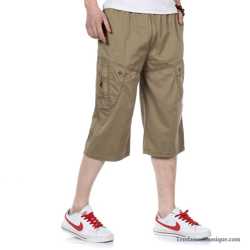 Short Rayé Homme Blanc, Short Homme Large France