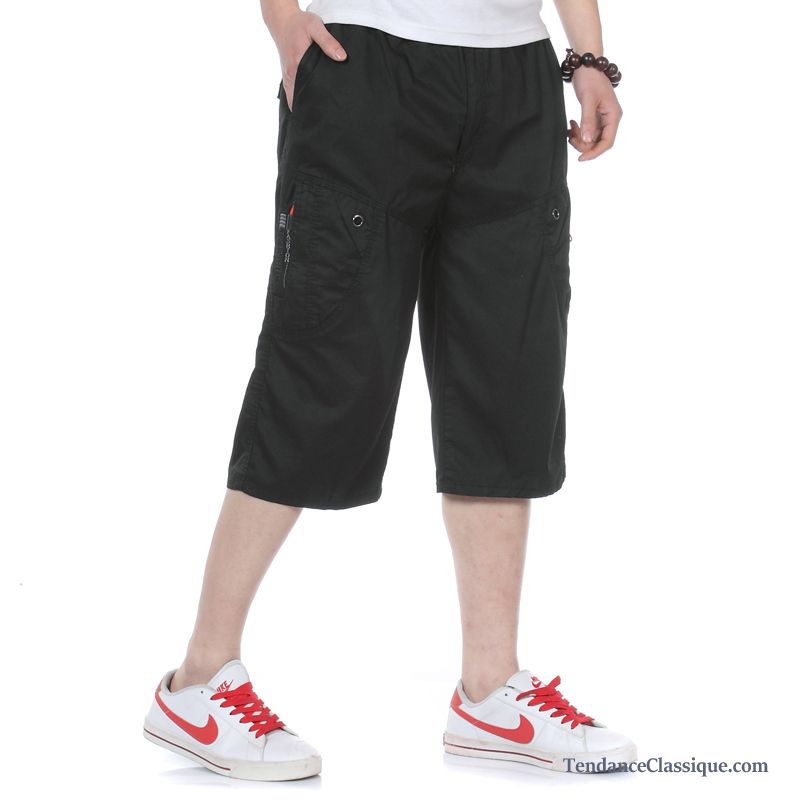 Short Rayé Homme Blanc, Short Homme Large France