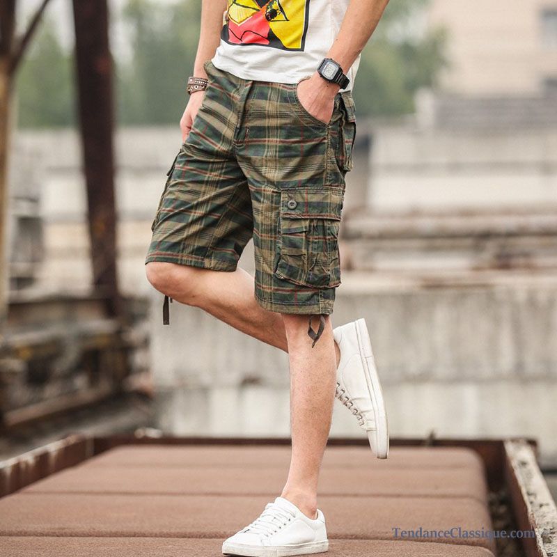 Short Slim Beige Homme, Short Camouflage Homme