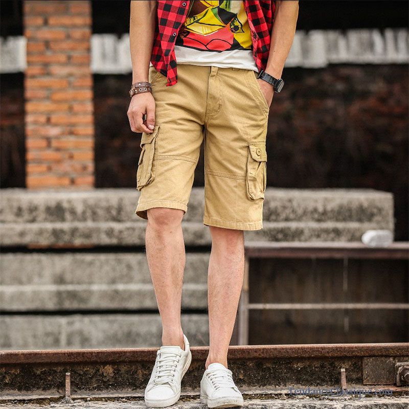 Short Slim Beige Homme, Short Camouflage Homme