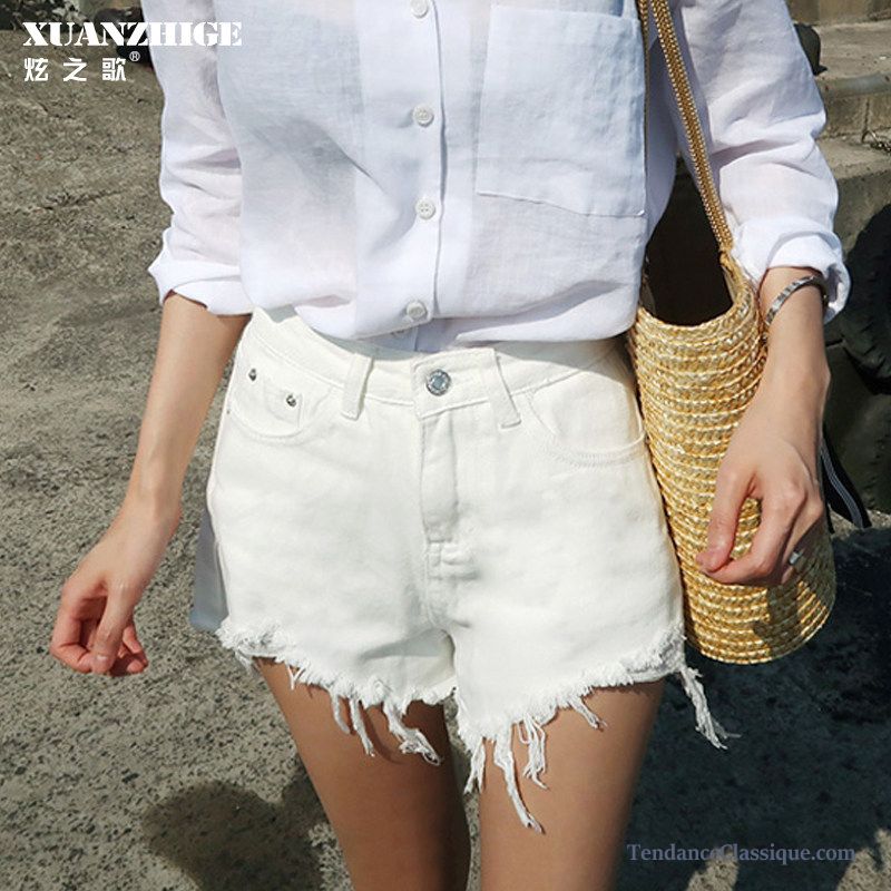 Shorts Slim Femme Pas Cher De Marque, Jean Straight Femme En Vente