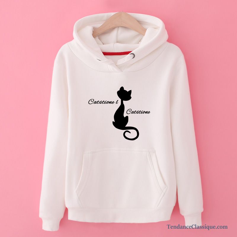 Sweat À Capuche De Marque Crème, Sweat À Capuche Femme Hiver En Vente