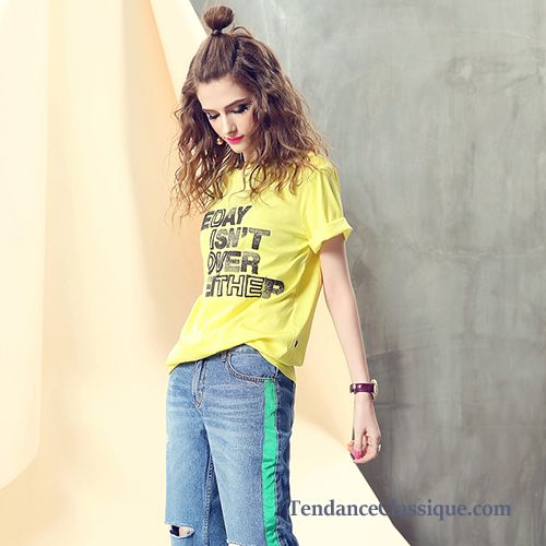 T Shirt Femme Tendance, T Shirt Large Femme Pas Cher