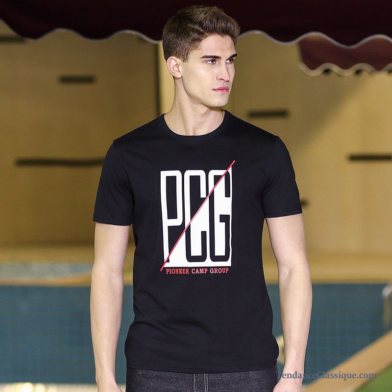 T Shirt Homme Fashion Pas Cher Brun, Vente Tee Shirt En Ligne