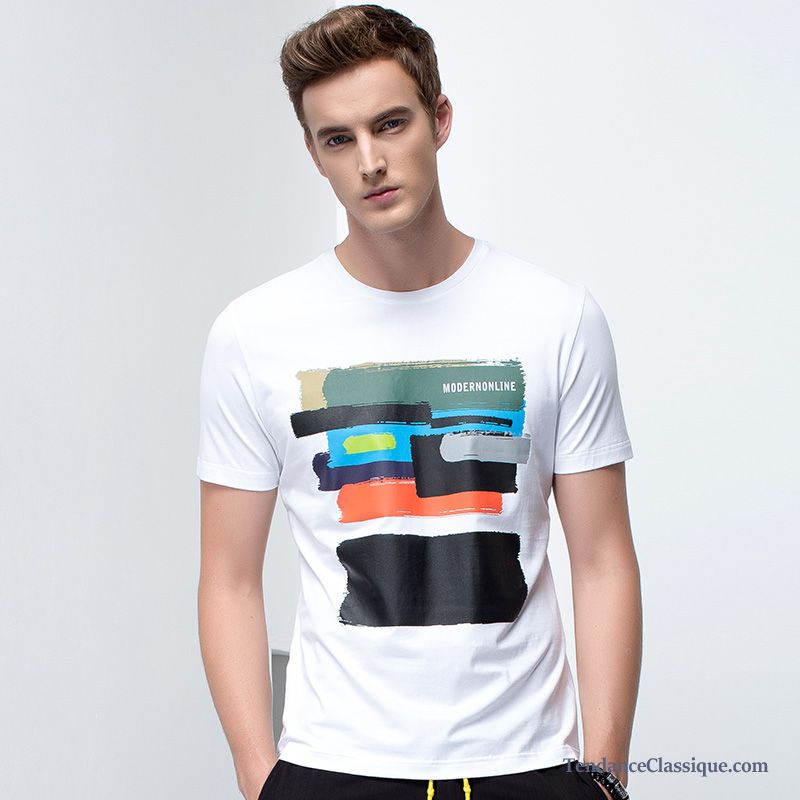 T Shirt Rayé Rouge Et Blanc Homme, T Shirt Manche Longue Homme Fashion