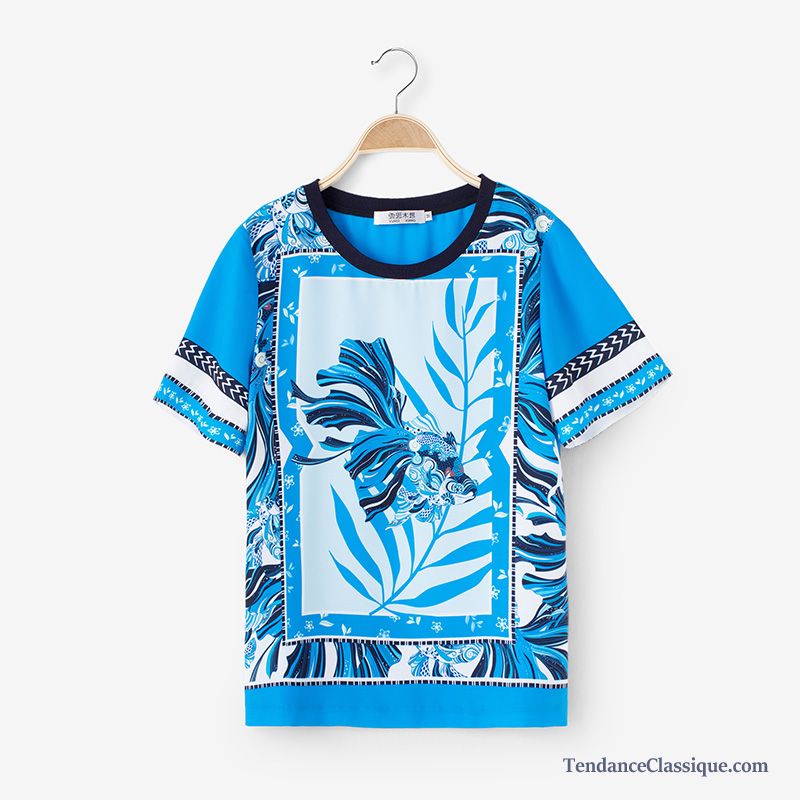 Tee Shirt Bleu Marine Femme Bronzer, Tee Shirt Manches Longues Fille