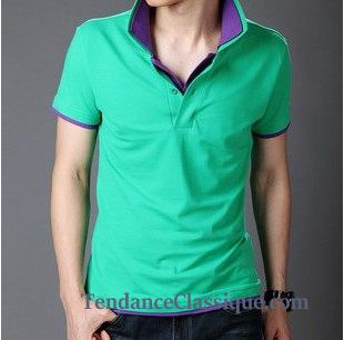 Tee Shirt Col Rond Homme Violet, T Shirt Fashion Homme Pas Cher