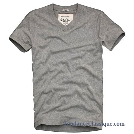 Tee Shirt Col V Pas Cher Brun, Tee Shirt Manche Longue Garcon