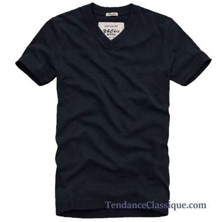 Tee Shirt Col V Pas Cher Brun, Tee Shirt Manche Longue Garcon