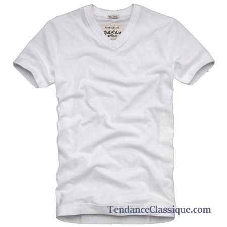 Tee Shirt Col V Pas Cher Brun, Tee Shirt Manche Longue Garcon