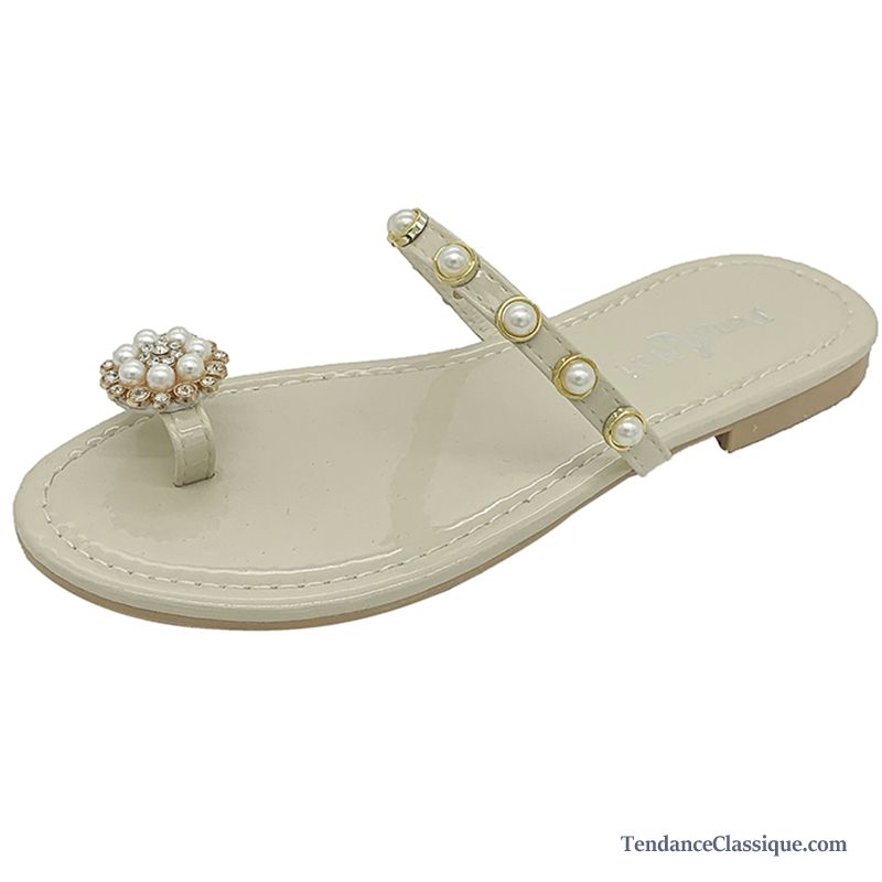 Tongs Grande Taille, Pantoufles Femme Blanche En Ligne