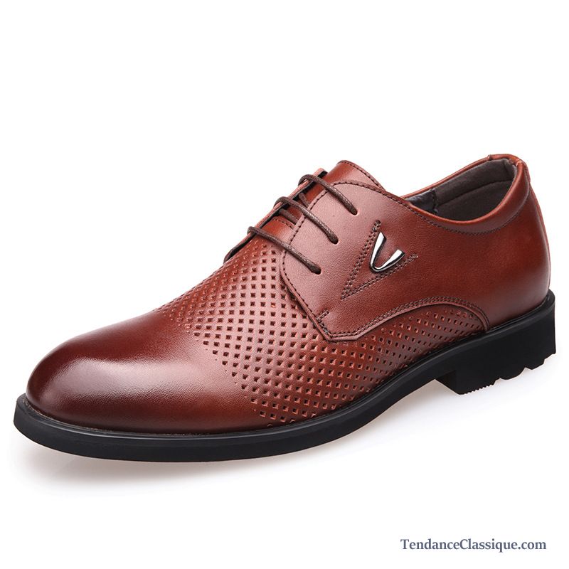 Vente De Chaussures En Ligne, Basket Cuir Marron Homme