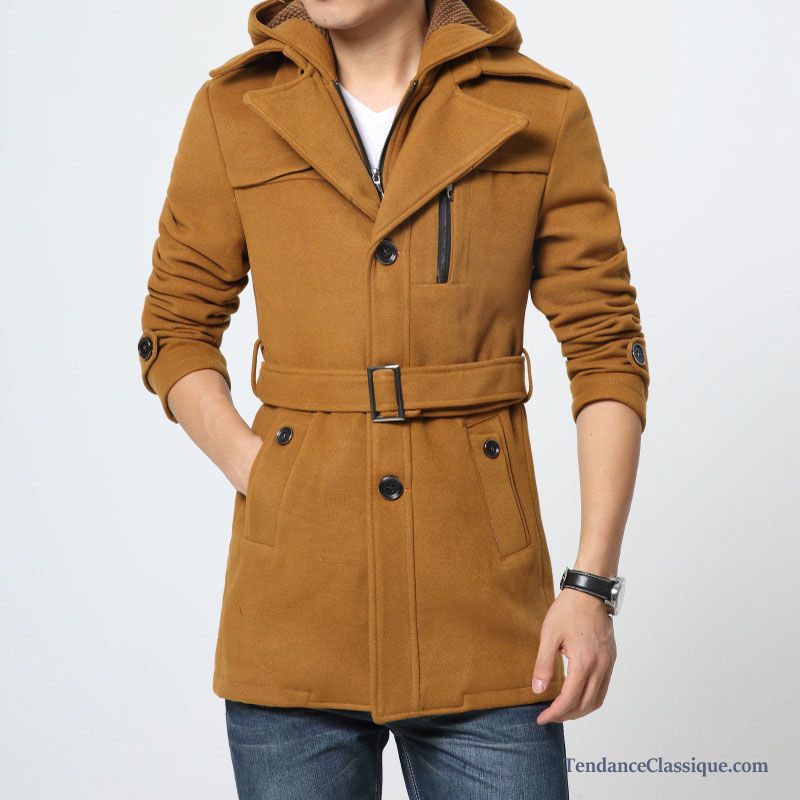 Veste Trench Homme, Manteau Homme Classique