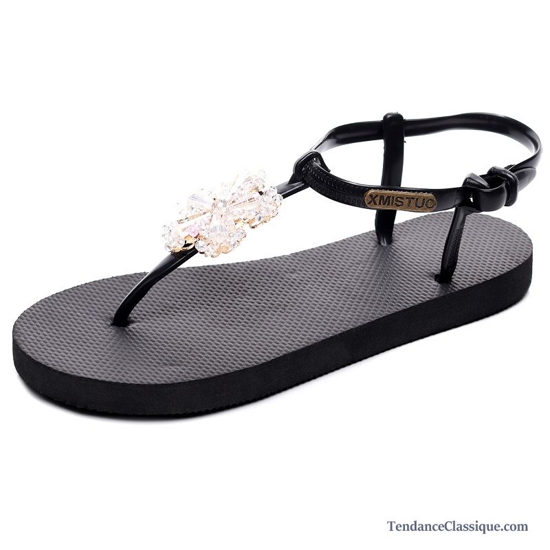 Belles Tongs Femmes, Pantoufle En Cuir Femme