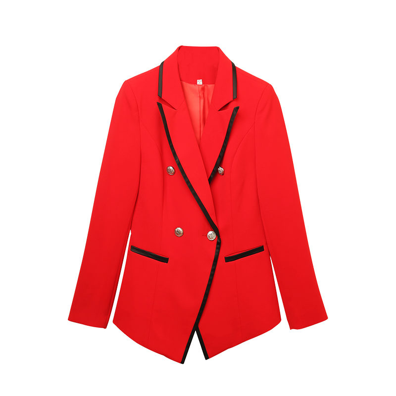 Blazer Femme Sans Col Seashell, Blazer Rouge Et Noir A Carreaux Femme