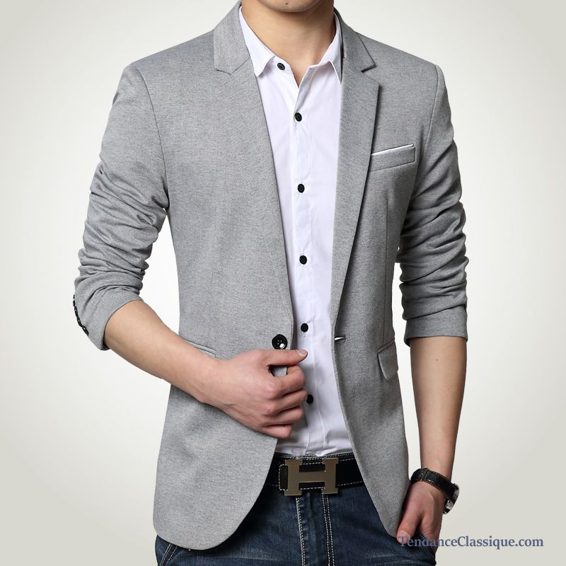 Blazer Homme Cintré Fashion Blanc, Veste Blazer Homme Pas Cher