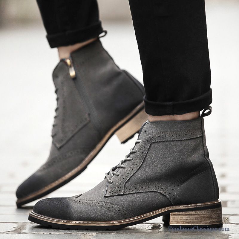 Boots Homme Hiver, Achat Bottes Cuir Homme Pas Cher