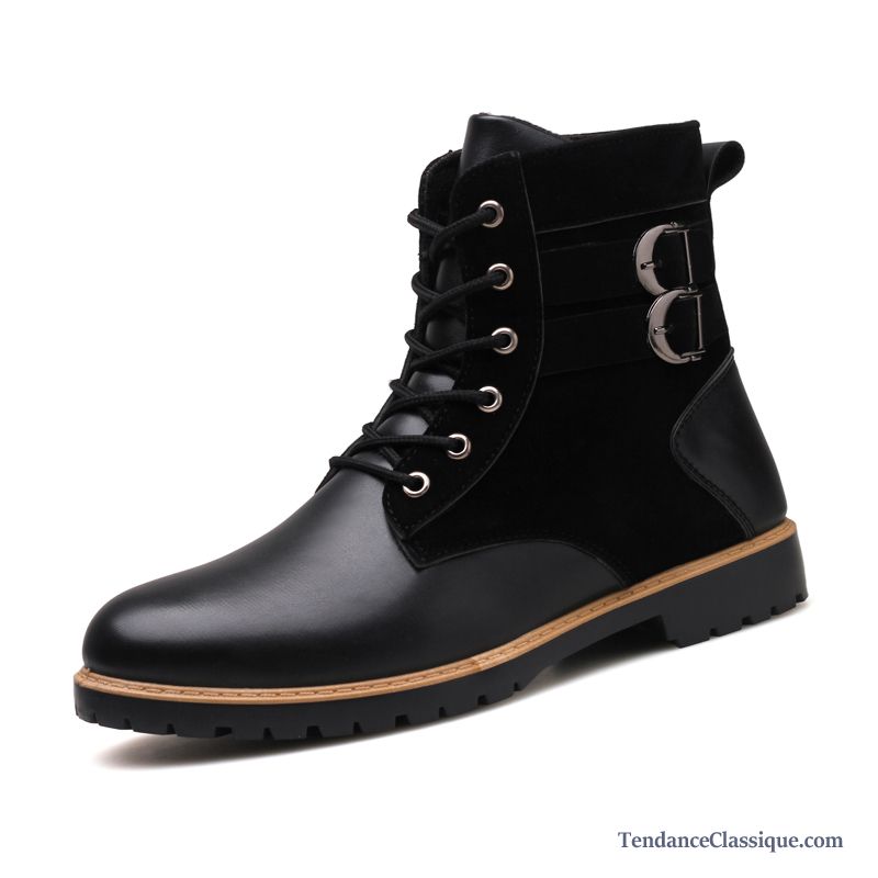 Boots Homme Hiver Noir, Boots En Daim Homme France