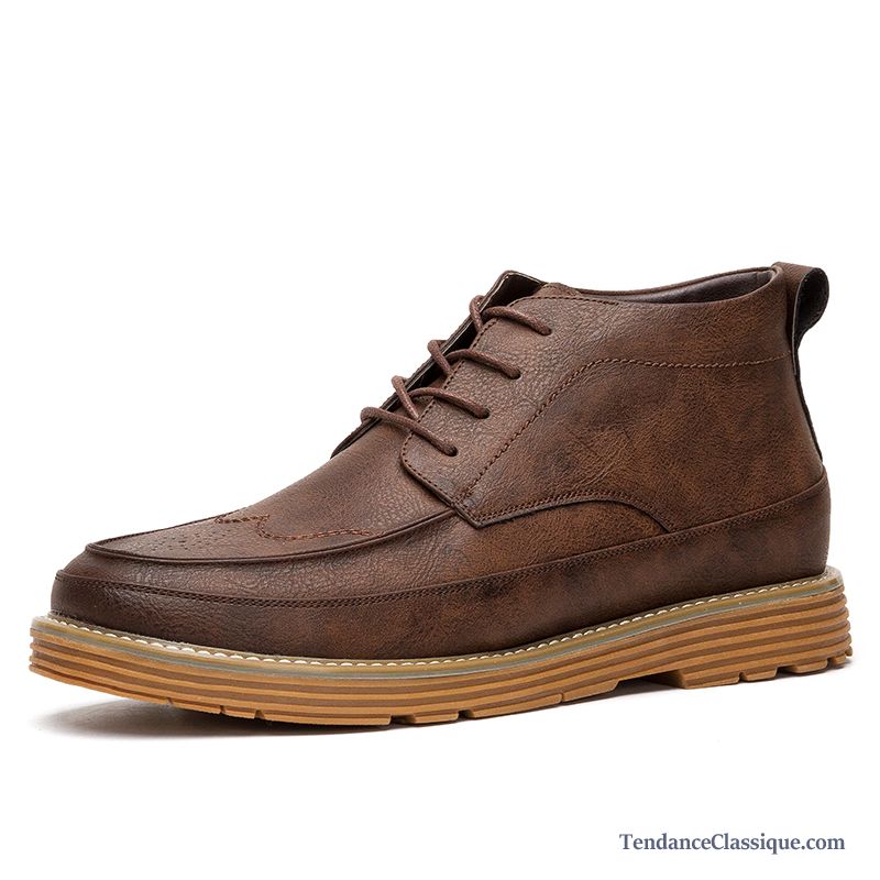 Bottes Homme Marron Pensée, Bottine Montante Pas Cher