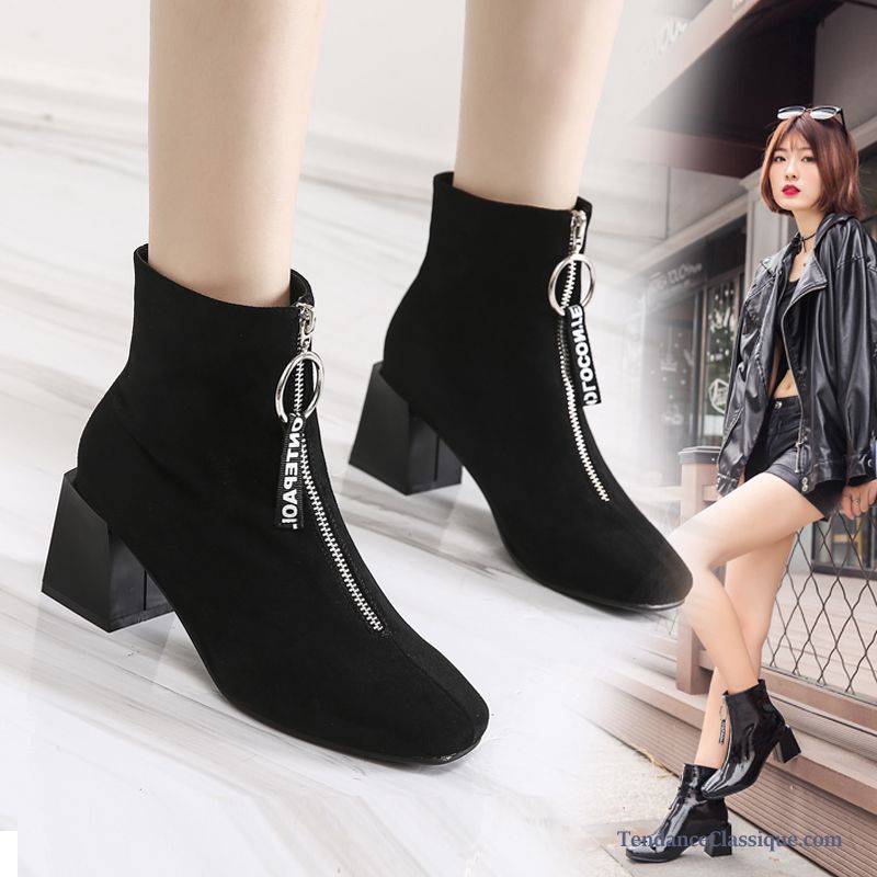 Bottes Pour Femme Pas Cher, Bottes En Soldes Cuir