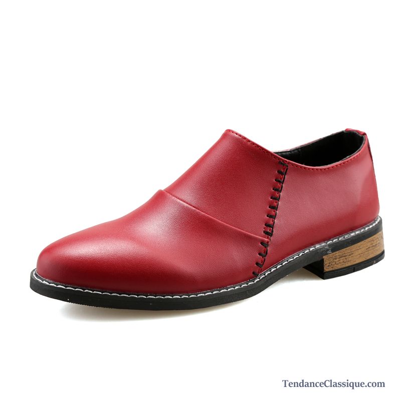 Bottes Rouges En Cuir Kaki, Chaussure Cuir Noir Homme